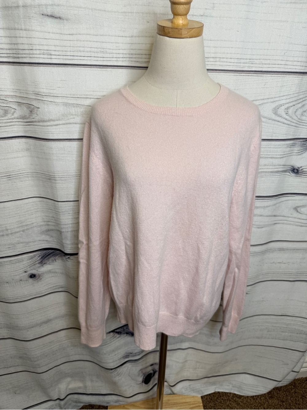 Quince Pale Pink Crewneck Cashmere Sweater
